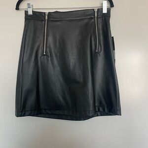 Nordstrom Black Leather Mini Skirt